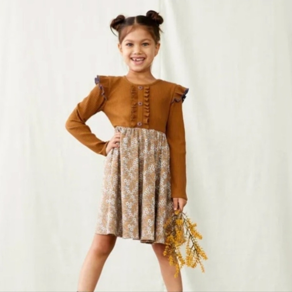 Matilda Jane size 8 Clio Ruffle Ribbed Dress